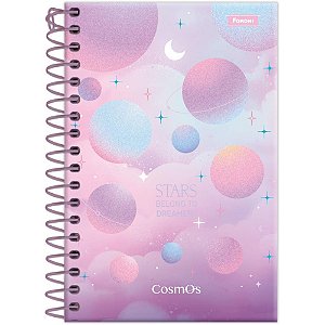 Caderneta espiral capa dura cosmos 80f - foroni (pct.c/04)