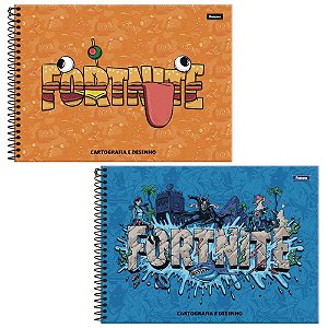 Caderno desenho univ capa dura fortnite 80fls. - foroni (pct.c/05)