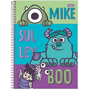 Caderno 10x1 capa dura monstros s. a. 160f - foroni (pct.c/04)