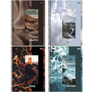 Caderno 10x1 capa dura 4 elementos mais 200fls. - foroni (pct.c/04)