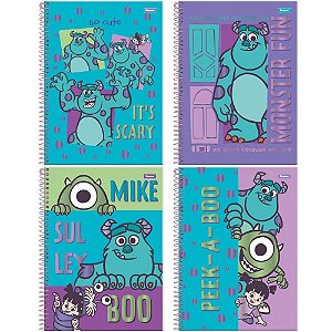 Caderno 01x1 capa dura monstros s. a. 80fls. - foroni (pct.c/04)