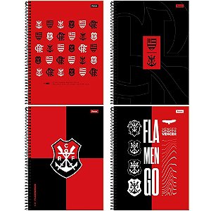 Caderno 10x1 capa dura flamengo fit 160fls. - foroni (pct.c/04)