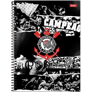 Caderno 01x1 capa dura corinthians 80fls - foroni (pct.c/05)