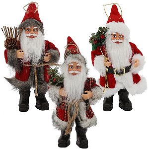 Artigo para decoracao natal enfite noel 20cm 3mod.(s) - yangzi (unidade)