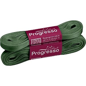 Fita de cetim 07mm 10m. verde oliva 2059 - fitas progresso (unidade)