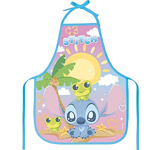 Avental escolar decorado stitch kids pvc 390x490mm - dac (unidade)