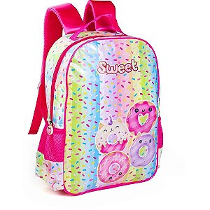 Mochila infantil sweet donuts (s) - kit (unidade)