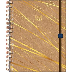 Caderno 01x1 capa dura kraft gold neo 80fls. - jandaia (unidade)