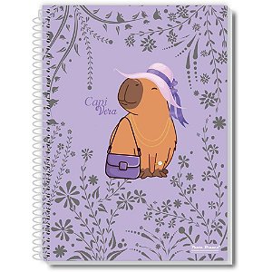 Caderno 10x1 capa dura capivera 160fls. - pauta (pct.c/02)