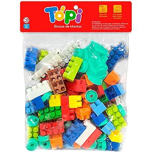 Brinquedo para montar topi 130 pecas - cardoso toys (unidade)