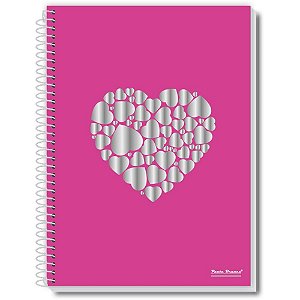 Caderno 10x1 capa dura amo 160fls. - pauta branca (pct.c/02)