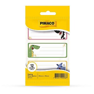 Etiqueta escolar baby bichos  80x30mm 4fls - pimaco (ct.c/03)