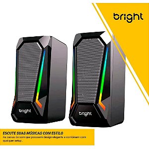 Caixa de som p/ computador mini caixa pegasus 10w - bright (unidade)