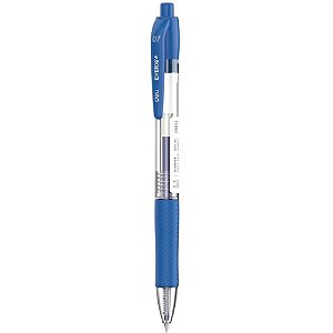 Caneta esferografica retratil 0,7mm azul - deli (cx.c/12)