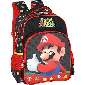 Mochila infantil super mario bros g preta - luxcel (unidade)