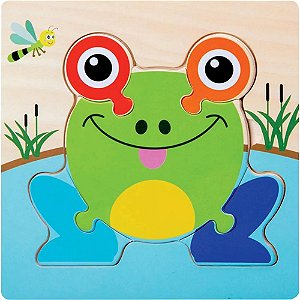 Quebra-cabeca madeira sapo rf8 - toy mix (unidade)