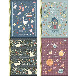 Caderno 10x1 capa dura milly 160fls. - foroni (pct.c/04)