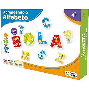 Brinquedo pedagogico aprendendo o alfabeto - pais e filhos (unidade)