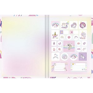 Caderno brochurao capa dura arc-en-ciel 80fls. - animativa (pct.c/05)