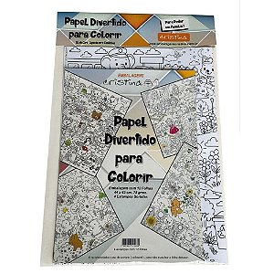 Brinquedo para colorir papel divertido 44x63cm 12fls - cristina (unidade)