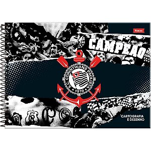 Caderno desenho univ capa dura corinthians 80fls - foroni (pct.c/05)