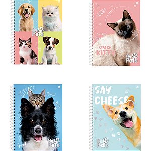 Caderneta espiral capa dura my pets 80f - animativa (pct.c/10)