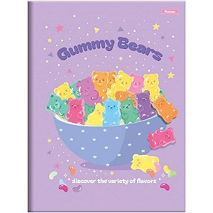 Caderno brochurao capa dura sugar rush 80f - foroni (pct.c/05)