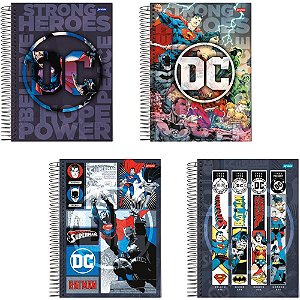 Caderno 01x1 capa dura dc comics 80fls. - jandaia (pct.c/04)