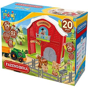 Brinquedo educativo fazendinha 21 pecas - maral (unidade)