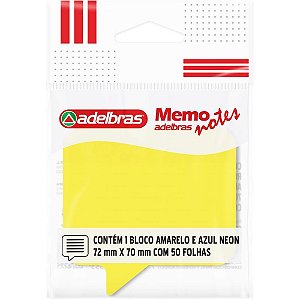 Bloco de recado autoadesivo memonote dialogo 72x70 am/az n - adelbras (unidade)