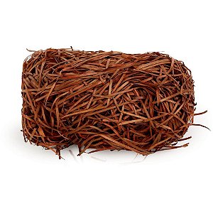 Palha para decoracao madeira marrom 50g. - packpel (cx.c/12)