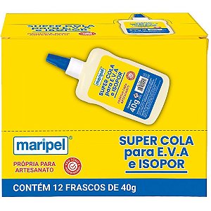 Cola para isopor isopor e eva 40g. - maripel (cx.c/12)