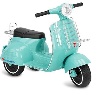 Moto eletrica scooter turquesa 6v - bandeirante (unidade)