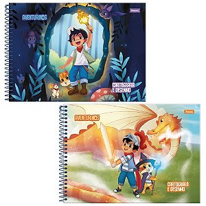 Caderno desenho univ capa dura aventurinos 80fls. - foroni (pct.c/05)