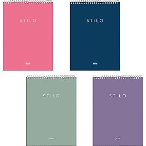Caderno 01x1 capa dura stilo trend topo canhoto 80fls - jandaia (pct.c/04)