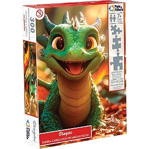 Quebra-cabeca cartonado dragao 300 pecas - pais e filhos (unidade)