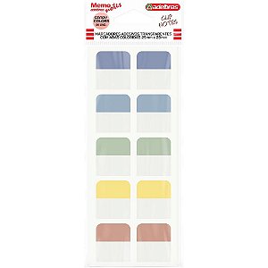 Bloco de recado autoadesivo memonote etiqueta transp 25x28 - adelbras (unidade)