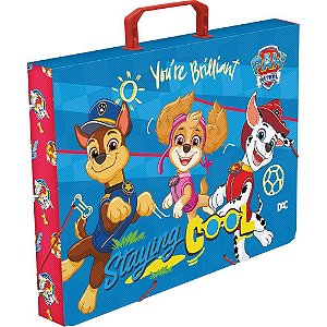 Maleta plastica com alca decor patrulha canina masc 40mm - dac (unidade)