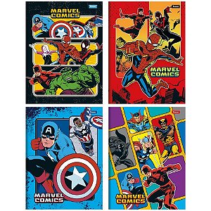 Caderno brochura 1/4 capa dura marvel comics 80fls. - foroni (pct.c/05)