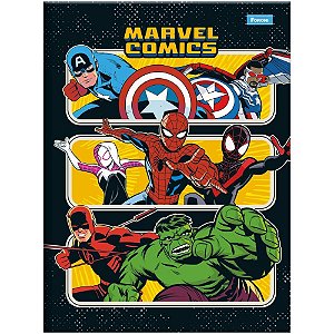 Caderno brochura 1/4 capa dura marvel comics 80fls - foroni (pct.c/05)