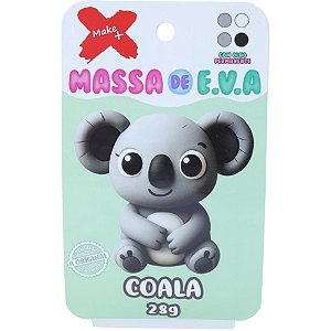 Massa de eva criativa coala c/04 cores 28g - make+ (unidade)