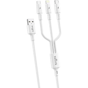 Cabo usb lightning tipo- c 2.0a 3em1 mi - bright (unidade)
