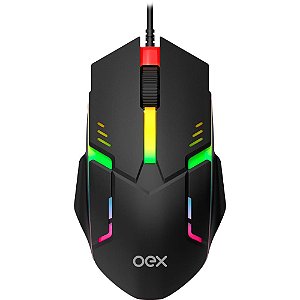 Mouse optico usb rainbow 1200dpi preto - newex (unidade)