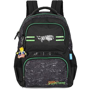 Mochila hot wheels verde g - luxcel (unidade)