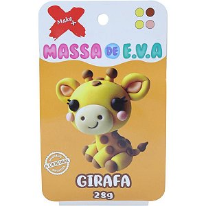 Massa de eva criativa girafa c/04 cores 28g - make+ (unidade)