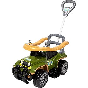 Veiculo para bebe jip jip militar 30kg c/som - maral (unidade)