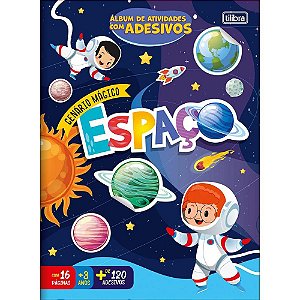 Livro com adesivos cenario magico espaco 16pgs - tilibra (pct.c/10)