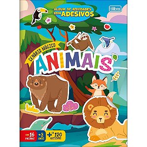 Livro com adesivos cenario magico animais 16pgs - tilibra (pct.c/10)