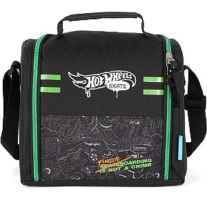 Lancheira termica hot wheels mao/ombro verde - luxcel (unidade)
