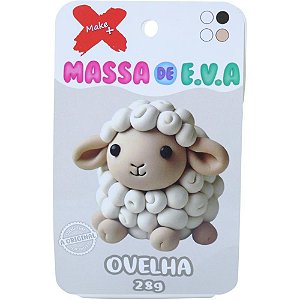 Massa de eva criativa ovelha c/04 cores 28g - make+ (unidade)